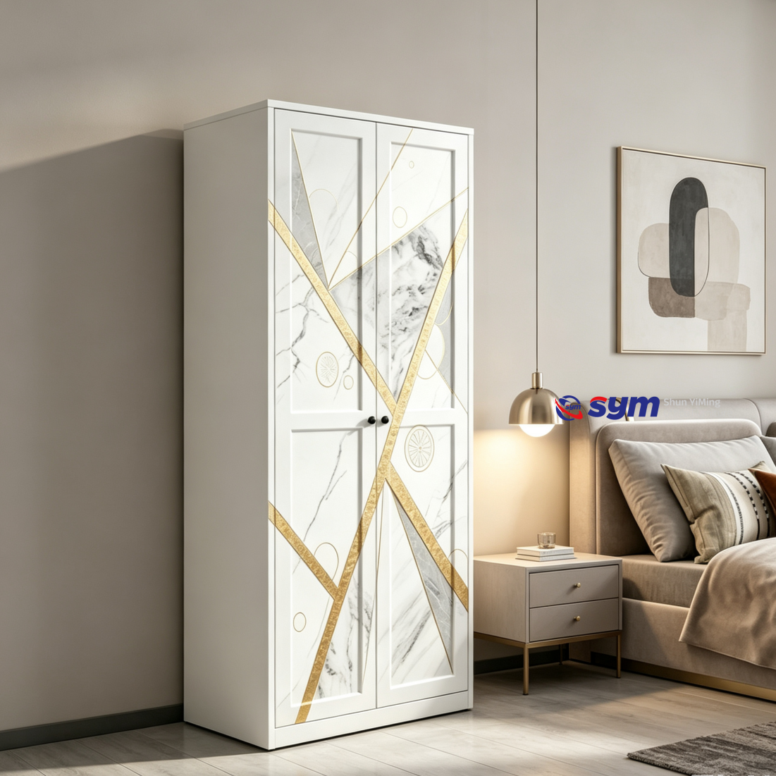 patterned fabric non woven portable wardrobe with lockable zipper door, simple metal frame closet for bedroom patterned fabric non woven portable wardrobe with lockable zipper door, simple metal frame closet for bedroom
