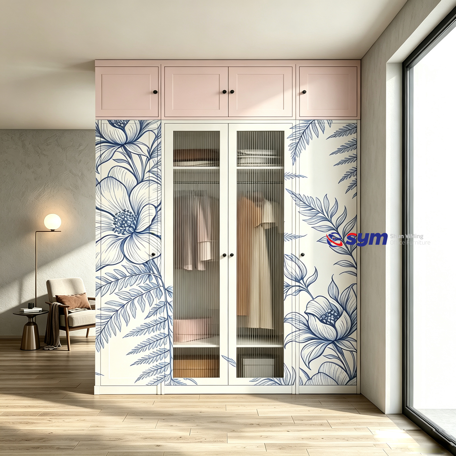 patterned fabric non woven portable wardrobe with lockable zipper door, simple metal frame closet for bedroom patterned fabric non woven portable wardrobe with lockable zipper door, simple metal frame closet for bedroom