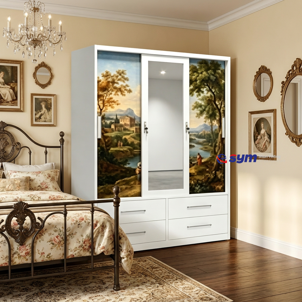 patterned fabric non woven portable wardrobe with lockable zipper door, simple metal frame closet for bedroom patterned fabric non woven portable wardrobe with lockable zipper door, simple metal frame closet for bedroom