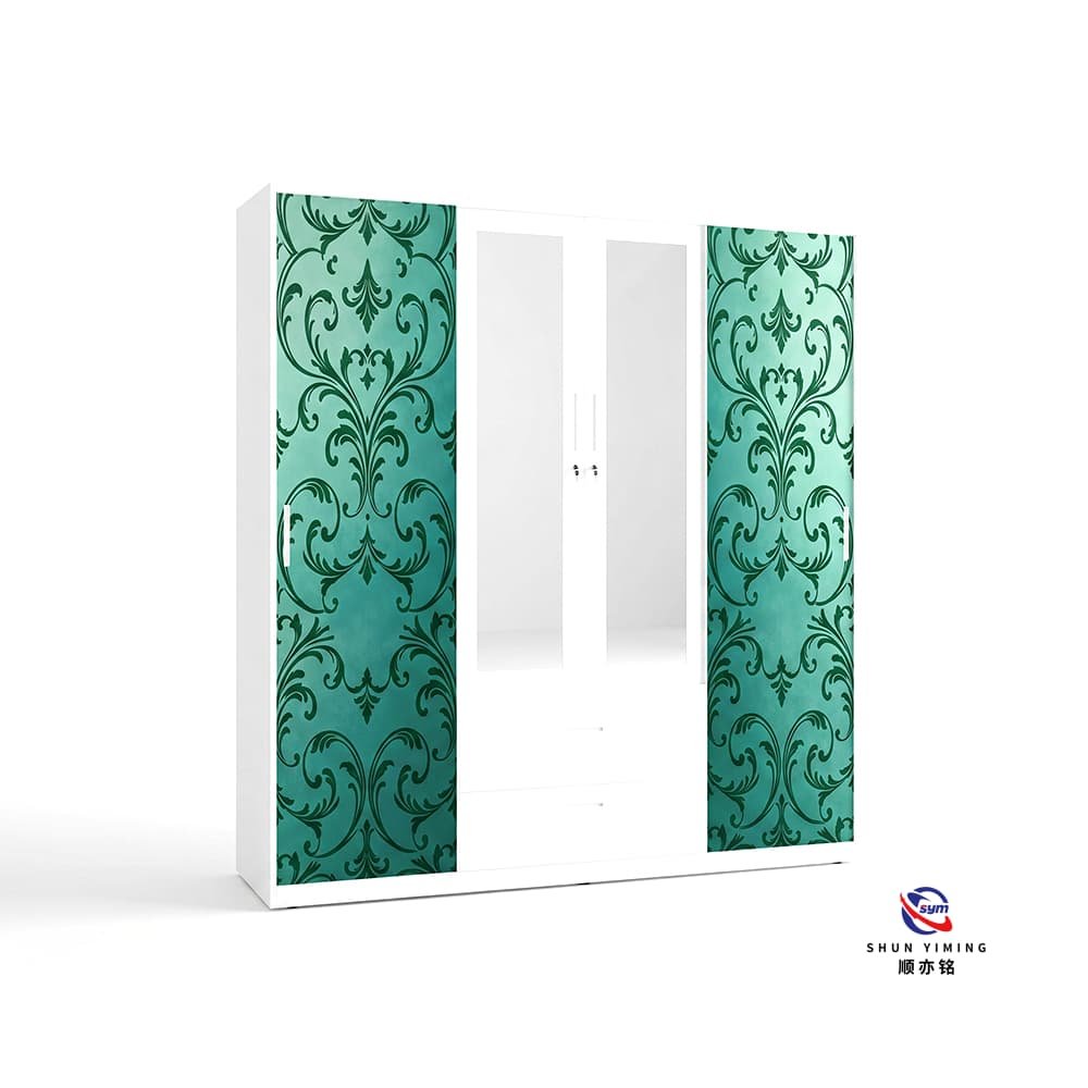 patterned fabric non woven portable wardrobe with lockable zipper door, simple metal frame closet for bedroom patterned fabric non woven portable wardrobe with lockable zipper door, simple metal frame closet for bedroom