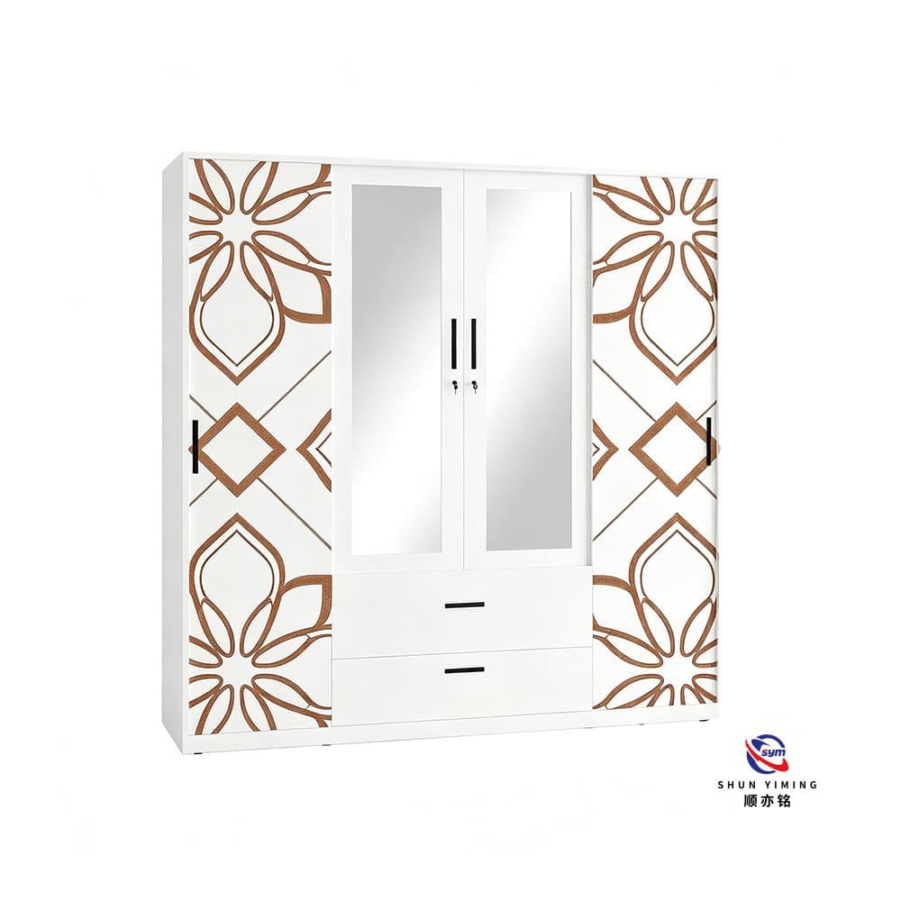 patterned fabric non woven portable wardrobe with lockable zipper door, simple metal frame closet for bedroom patterned fabric non woven portable wardrobe with lockable zipper door, simple metal frame closet for bedroom