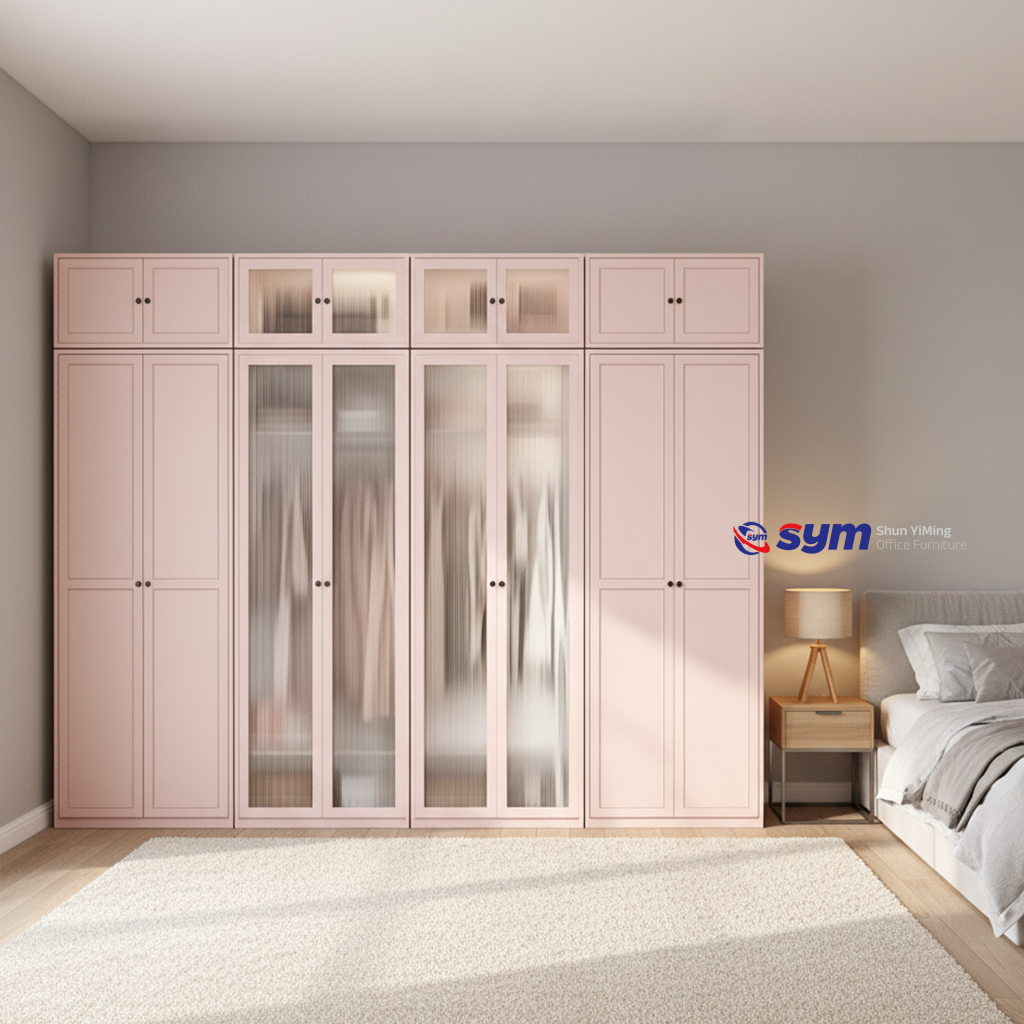 patterned fabric non woven portable wardrobe with lockable zipper door, simple metal frame closet for bedroom patterned fabric non woven portable wardrobe with lockable zipper door, simple metal frame closet for bedroom