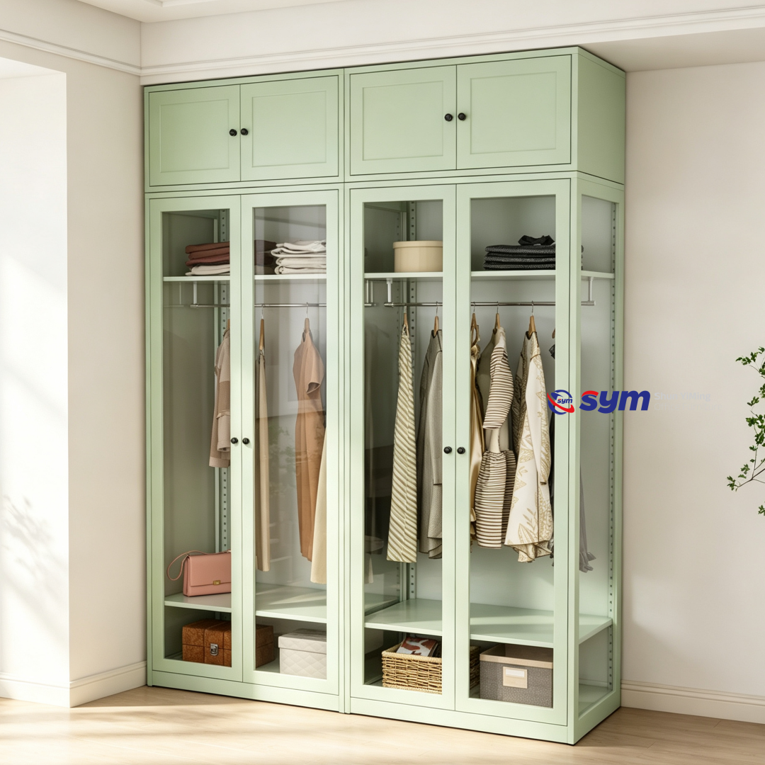 patterned fabric non woven portable wardrobe with lockable zipper door, simple metal frame closet for bedroom patterned fabric non woven portable wardrobe with lockable zipper door, simple metal frame closet for bedroom