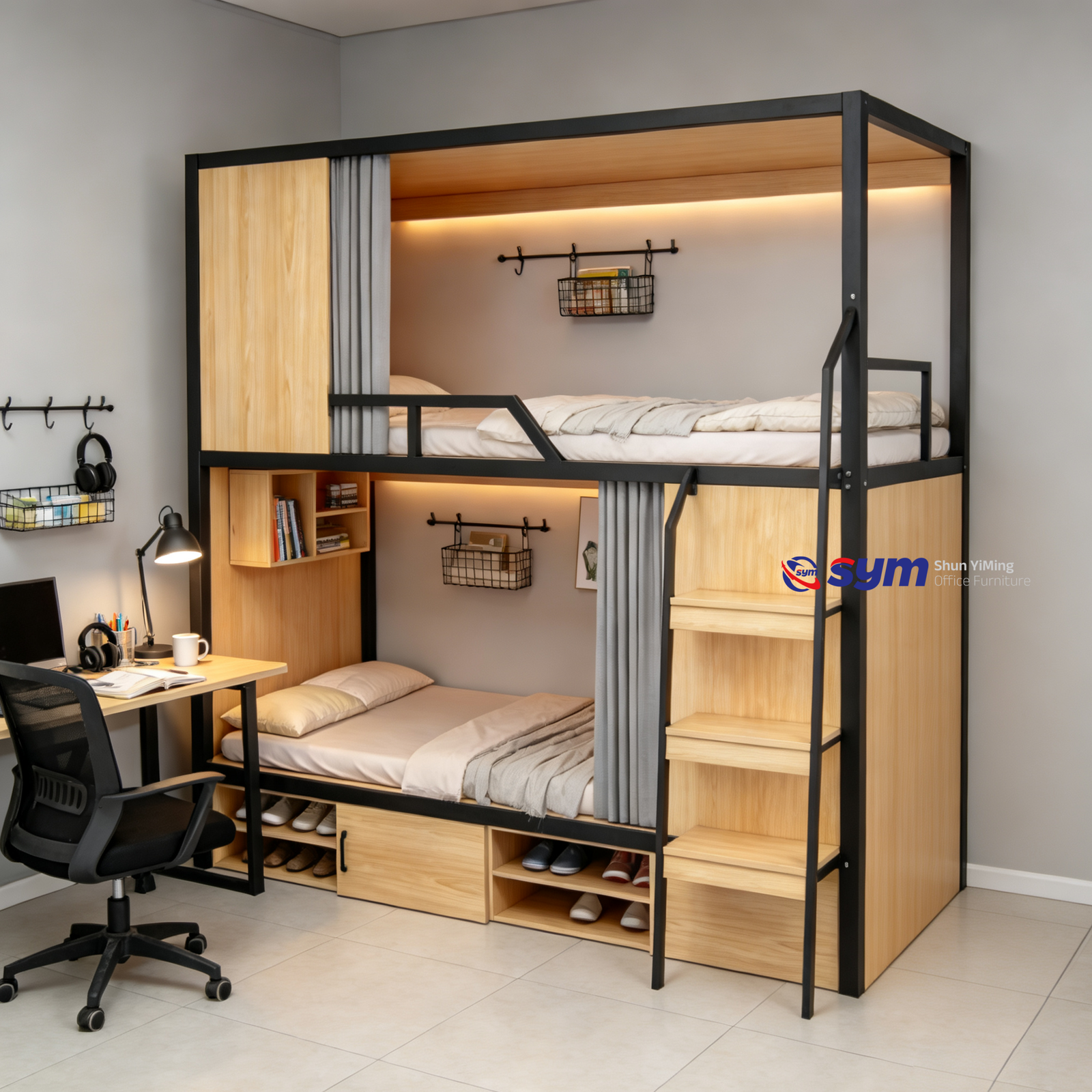 smart space capsule bed with led ambient lighting, modern abs sleeping pod for youth hostels & transit airports smart space capsule bed with led ambient lighting, modern abs sleeping pod for youth hostels & transit airports