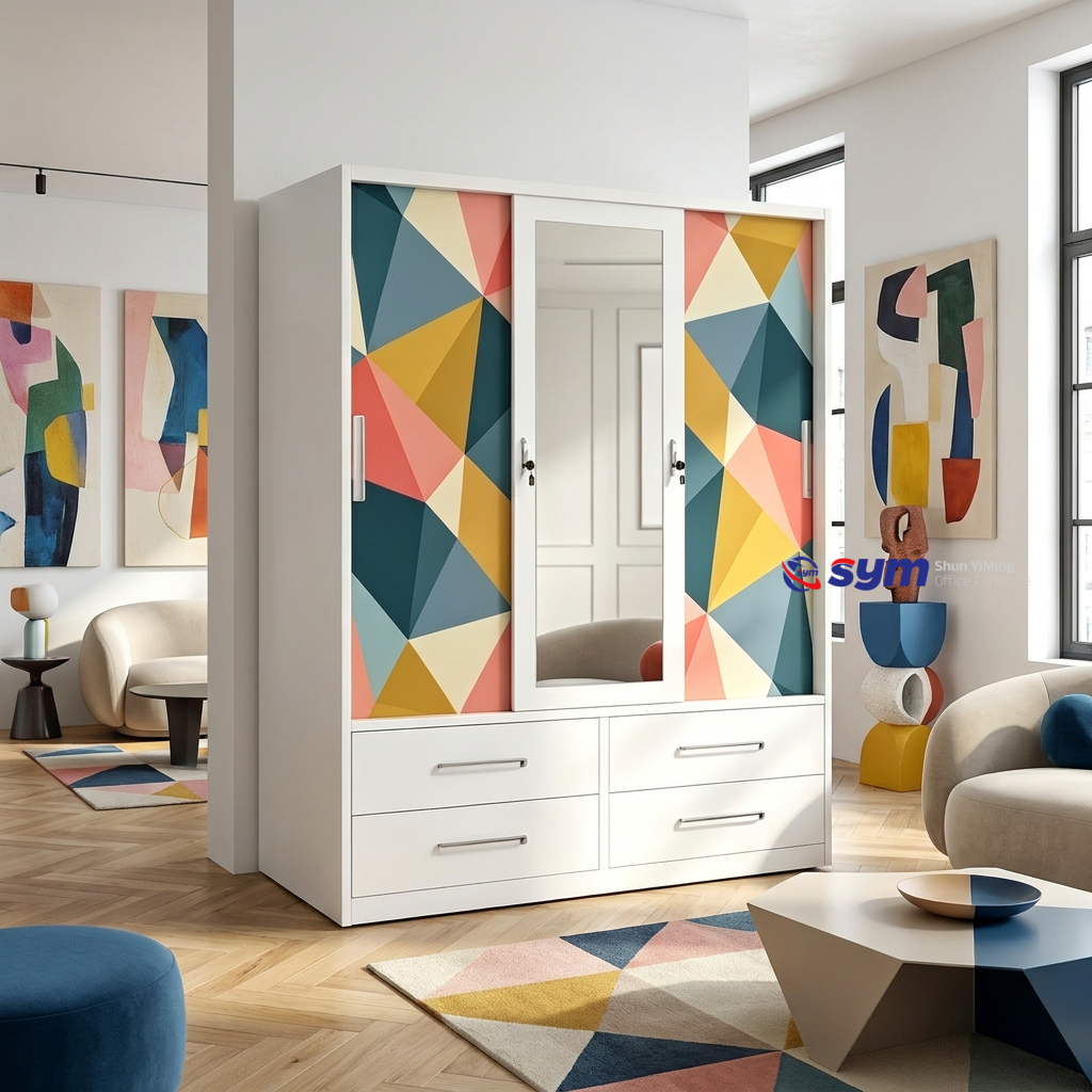 patterned fabric non woven portable wardrobe with lockable zipper door, simple metal frame closet for bedroom patterned fabric non woven portable wardrobe with lockable zipper door, simple metal frame closet for bedroom