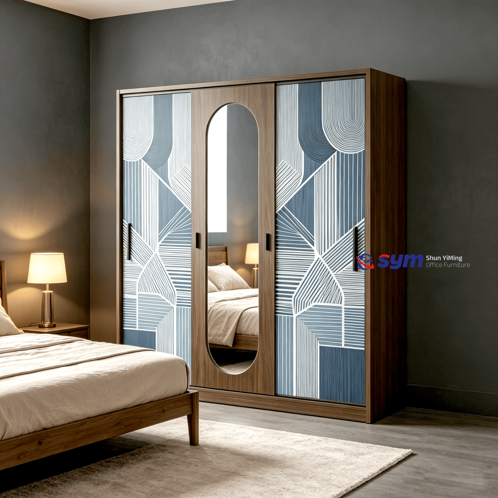 patterned fabric non woven portable wardrobe with lockable zipper door, simple metal frame closet for bedroom patterned fabric non woven portable wardrobe with lockable zipper door, simple metal frame closet for bedroom