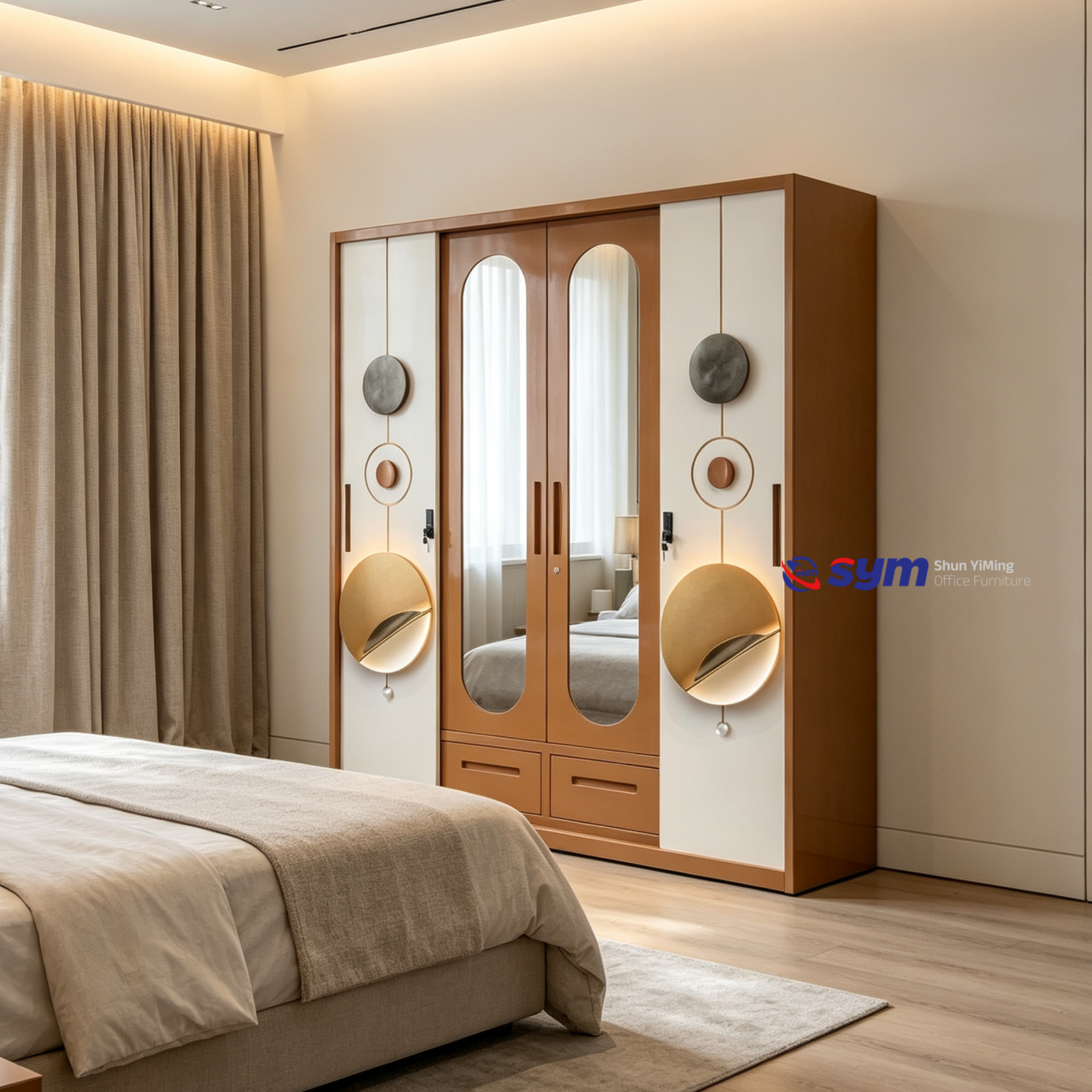 patterned fabric non woven portable wardrobe with lockable zipper door, simple metal frame closet for bedroom patterned fabric non woven portable wardrobe with lockable zipper door, simple metal frame closet for bedroom