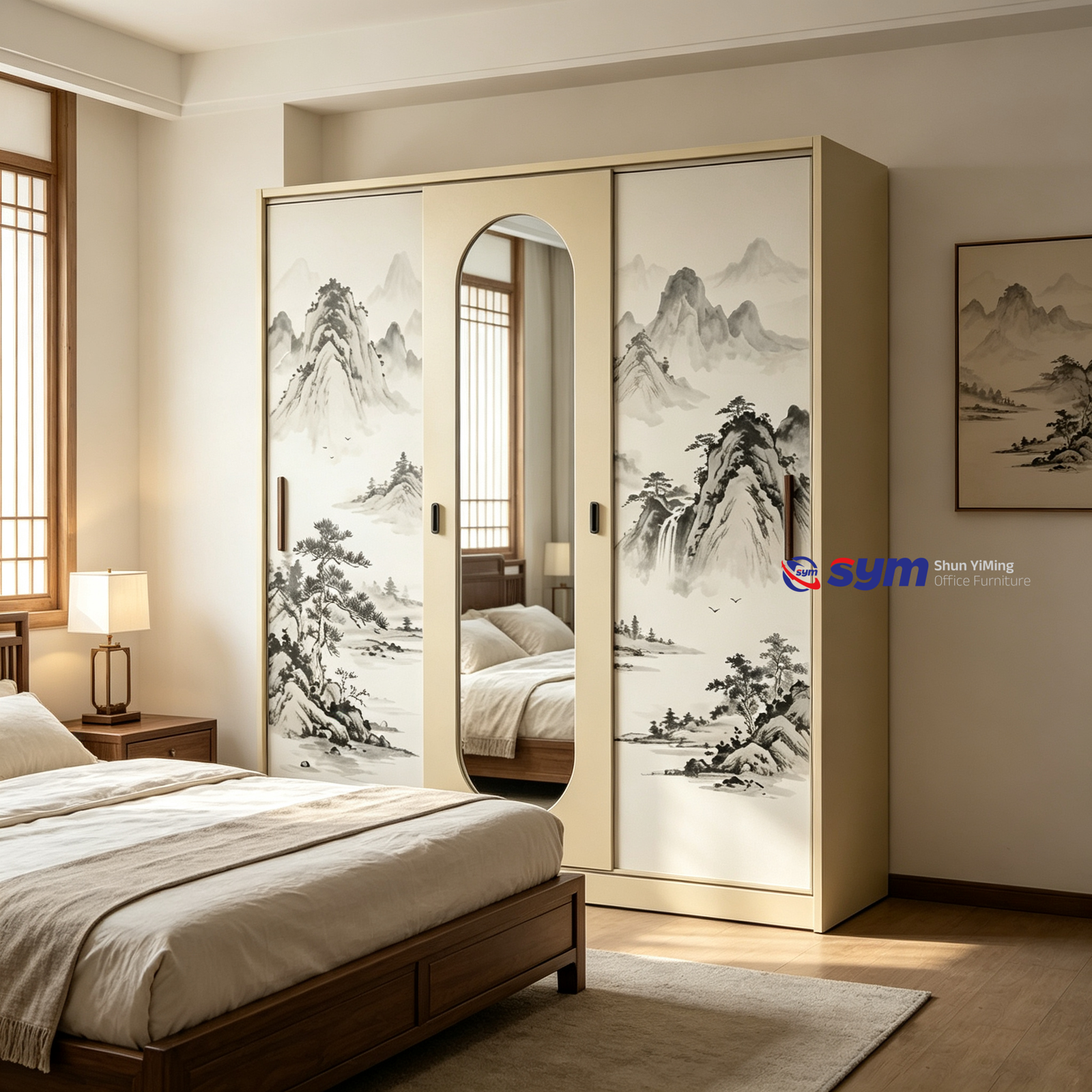 patterned fabric non woven portable wardrobe with lockable zipper door, simple metal frame closet for bedroom patterned fabric non woven portable wardrobe with lockable zipper door, simple metal frame closet for bedroom