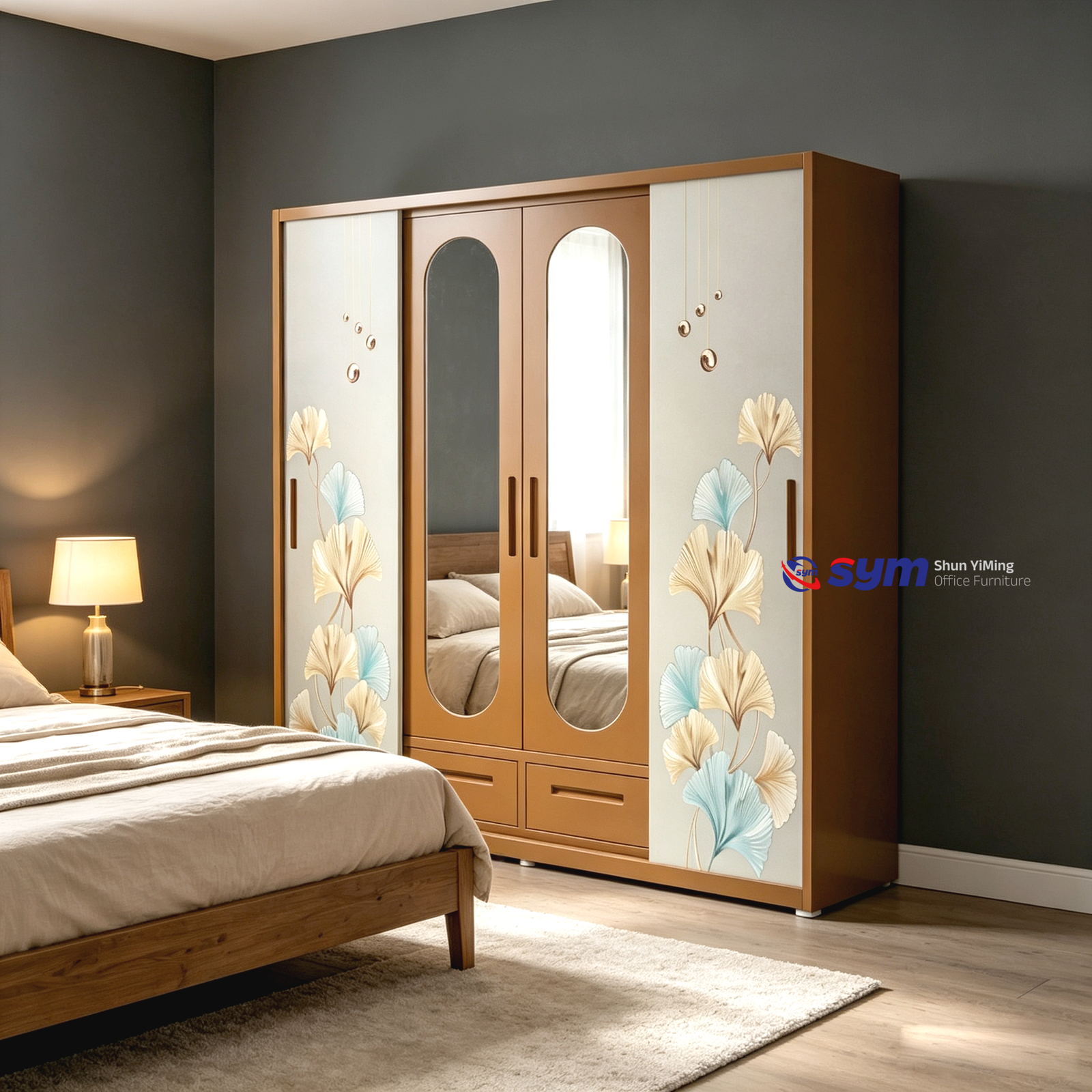 patterned fabric non woven portable wardrobe with lockable zipper door, simple metal frame closet for bedroom patterned fabric non woven portable wardrobe with lockable zipper door, simple metal frame closet for bedroom