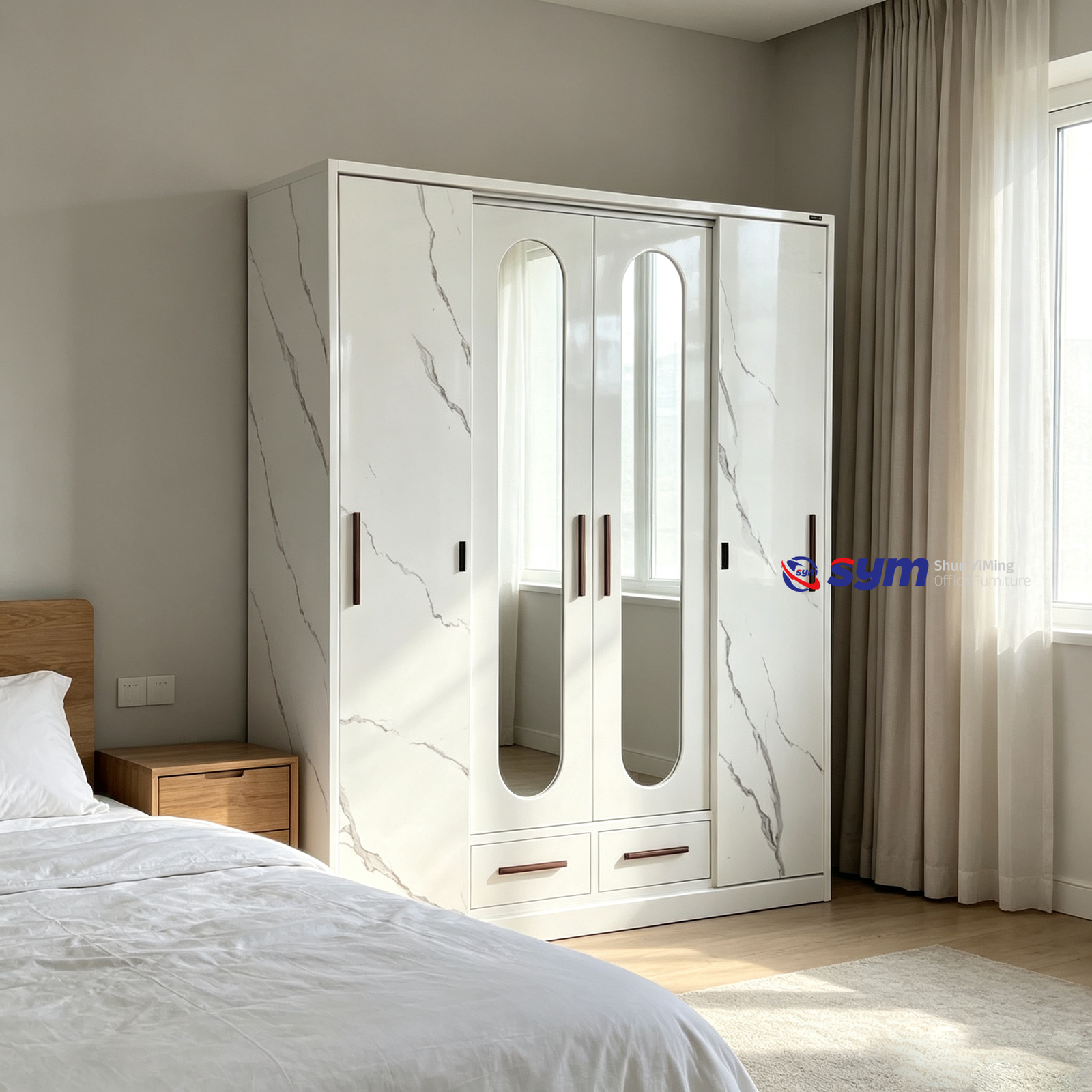 patterned fabric non woven portable wardrobe with lockable zipper door, simple metal frame closet for bedroom patterned fabric non woven portable wardrobe with lockable zipper door, simple metal frame closet for bedroom