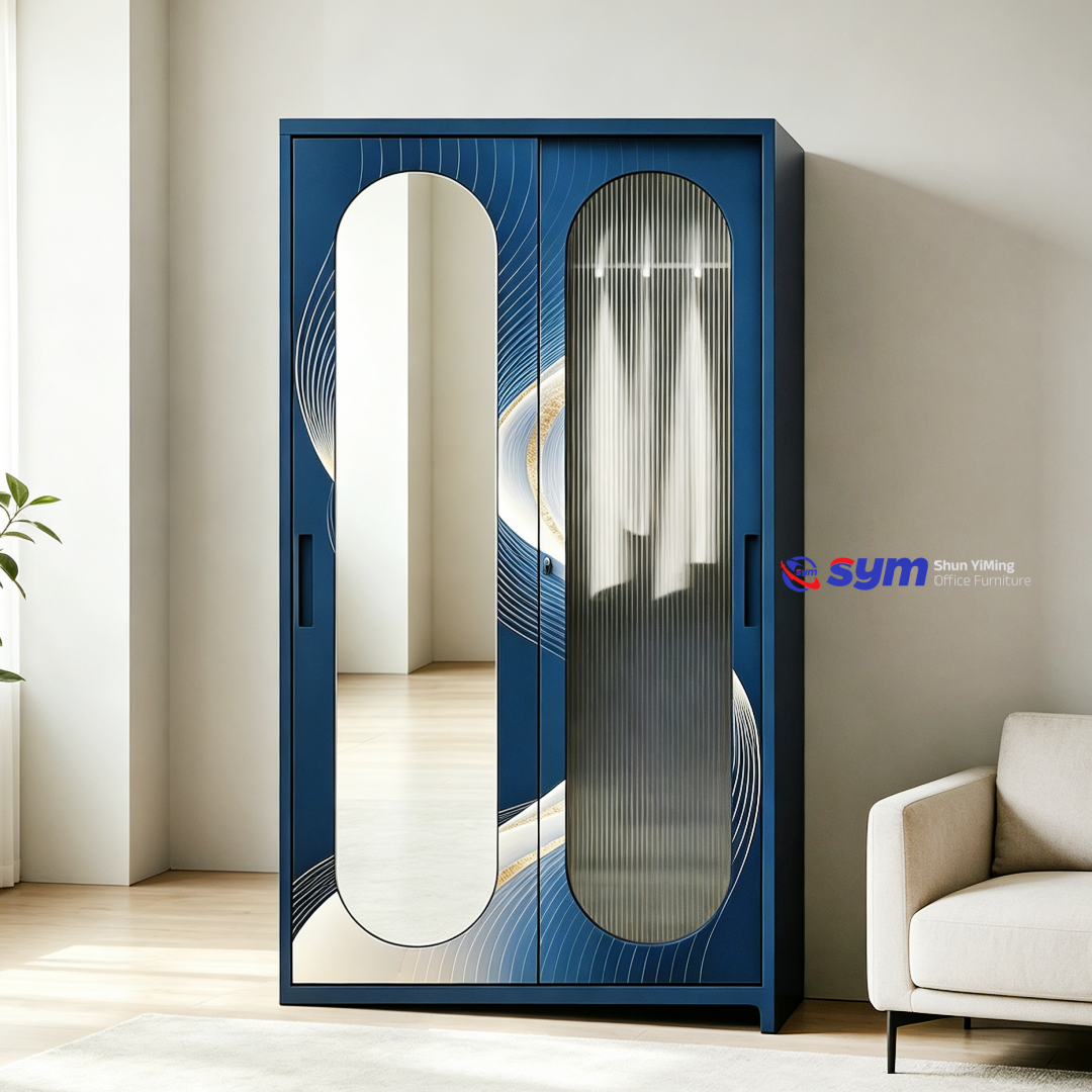patterned fabric non woven portable wardrobe with lockable zipper door, simple metal frame closet for bedroom patterned fabric non woven portable wardrobe with lockable zipper door, simple metal frame closet for bedroom