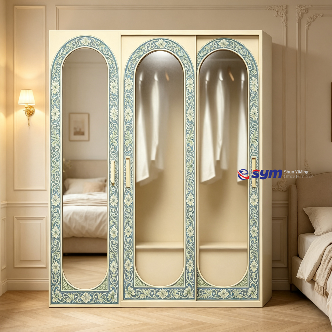 patterned fabric non woven portable wardrobe with lockable zipper door, simple metal frame closet for bedroom patterned fabric non woven portable wardrobe with lockable zipper door, simple metal frame closet for bedroom