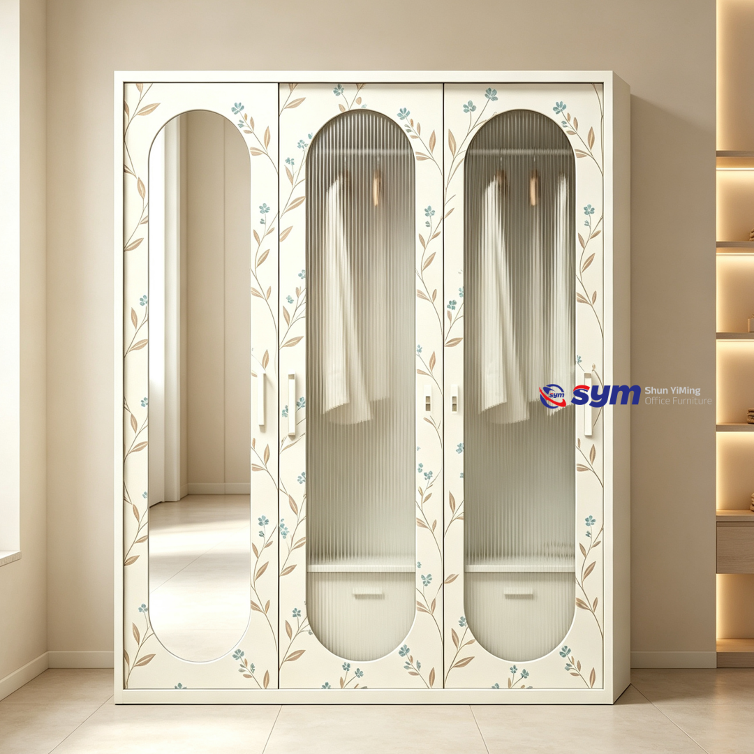 patterned fabric non woven portable wardrobe with lockable zipper door, simple metal frame closet for bedroom patterned fabric non woven portable wardrobe with lockable zipper door, simple metal frame closet for bedroom