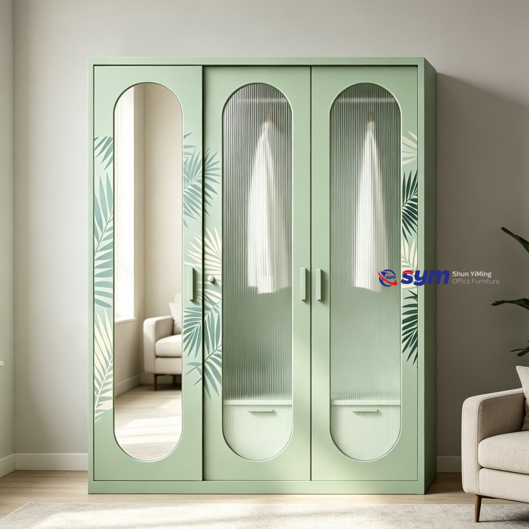 patterned fabric non woven portable wardrobe with lockable zipper door, simple metal frame closet for bedroom patterned fabric non woven portable wardrobe with lockable zipper door, simple metal frame closet for bedroom
