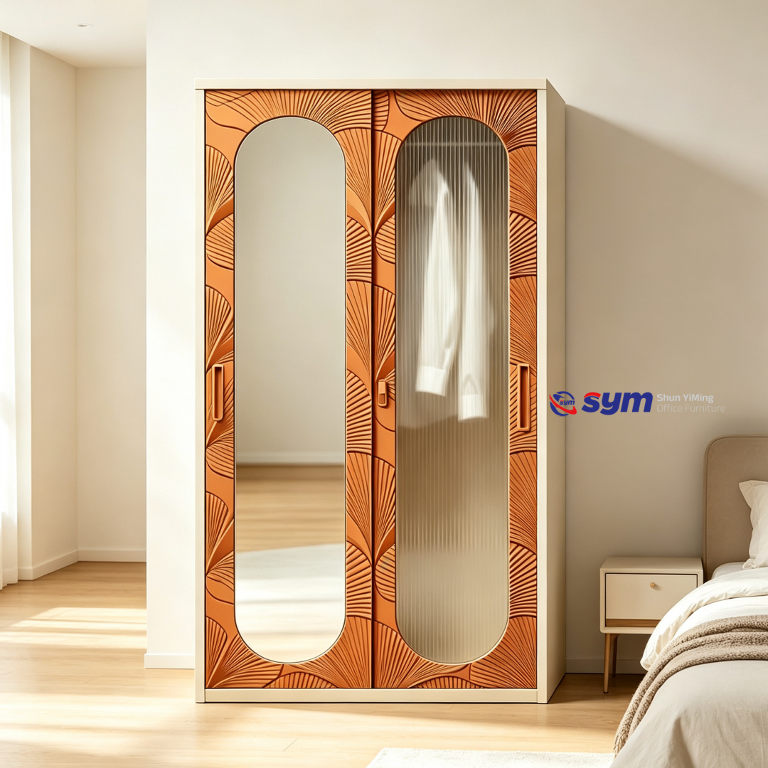patterned fabric non woven portable wardrobe with lockable zipper door, simple metal frame closet for bedroom patterned fabric non woven portable wardrobe with lockable zipper door, simple metal frame closet for bedroom