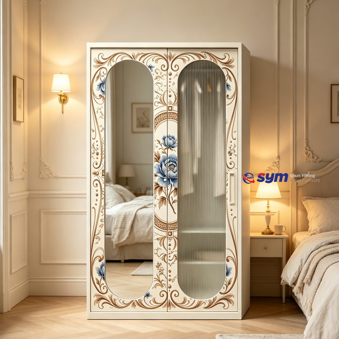 patterned fabric non woven portable wardrobe with lockable zipper door, simple metal frame closet for bedroom patterned fabric non woven portable wardrobe with lockable zipper door, simple metal frame closet for bedroom