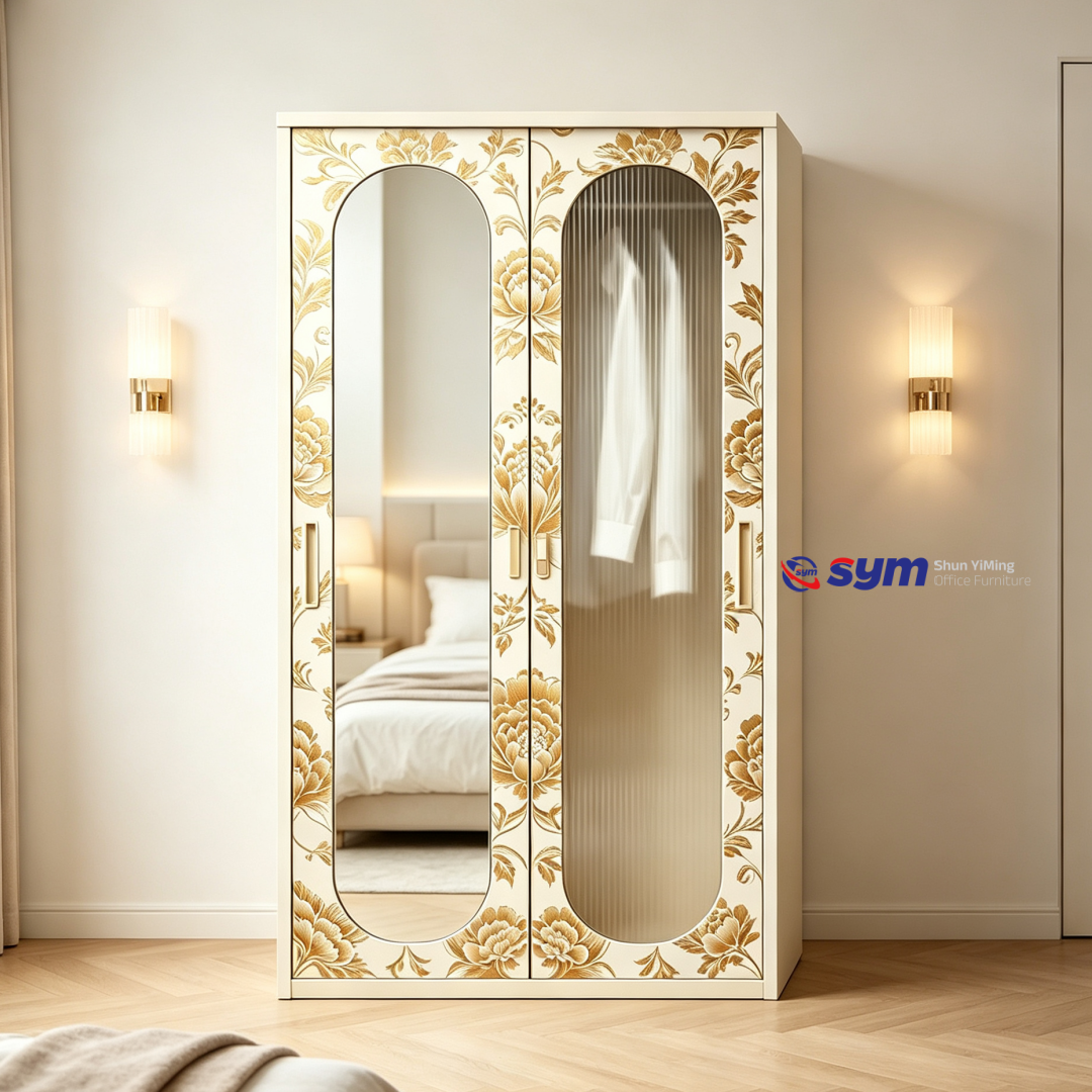 patterned fabric non woven portable wardrobe with lockable zipper door, simple metal frame closet for bedroom patterned fabric non woven portable wardrobe with lockable zipper door, simple metal frame closet for bedroom