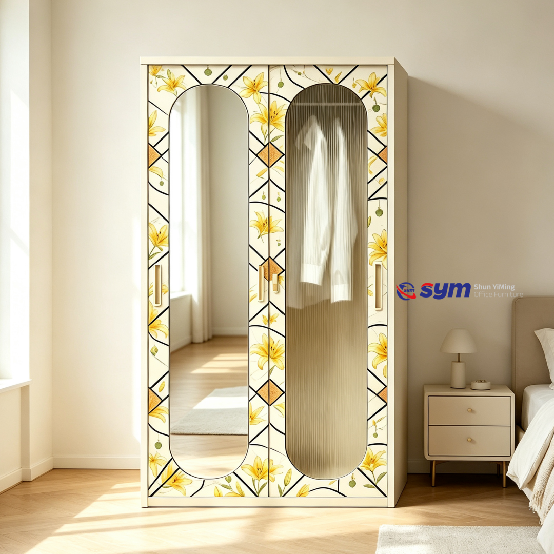 patterned fabric non woven portable wardrobe with lockable zipper door, simple metal frame closet for bedroom patterned fabric non woven portable wardrobe with lockable zipper door, simple metal frame closet for bedroom