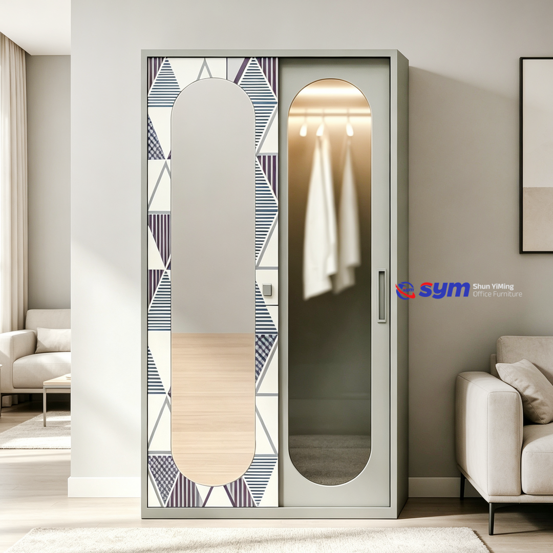 patterned fabric non woven portable wardrobe with lockable zipper door, simple metal frame closet for bedroom patterned fabric non woven portable wardrobe with lockable zipper door, simple metal frame closet for bedroom
