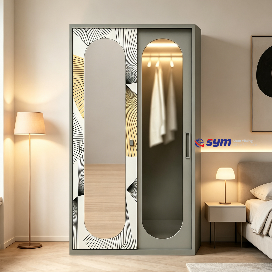 patterned fabric non woven portable wardrobe with lockable zipper door, simple metal frame closet for bedroom patterned fabric non woven portable wardrobe with lockable zipper door, simple metal frame closet for bedroom