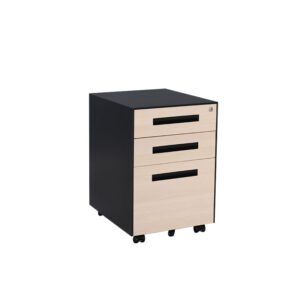 mobile steel file cabinet with lock, under desk metal rolling pedestal cabinet for commercial workstation